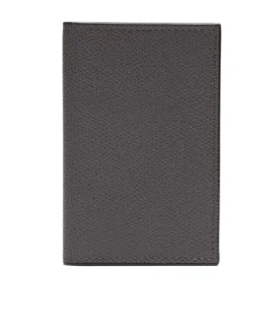 Valextra Bi-fold Card Case In Black