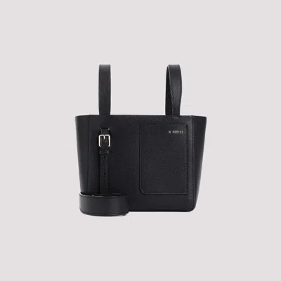 VALEXTRA BLACK BUCKET MINI BAG
