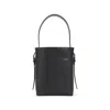 Valextra Structured Bucket Bag In Black Calf Leather