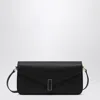 Valextra Iside Flap Leather Shoulder Bag In Black
