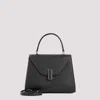 Valextra Mini Iside Leather Top Handle Bag In Black