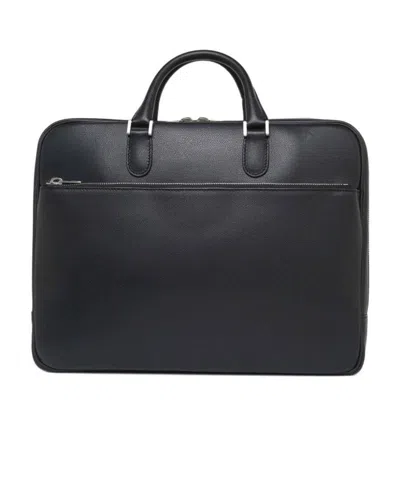 Valextra Black Leather Briefcase