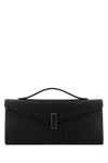 Valextra Black Leather Iside Handbag In Black
