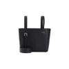 Valextra Micro Soft Leather Bucket Bag In Black