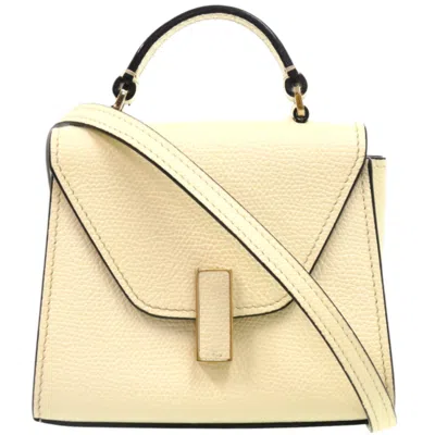 Pre-owned Valextra Black White Leather Shoulder Bag () In Black, White