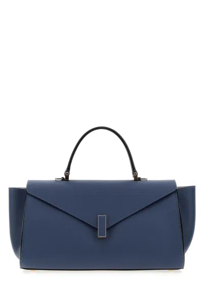 Valextra Blue Leather Medium Iside Editor Senso Handbag