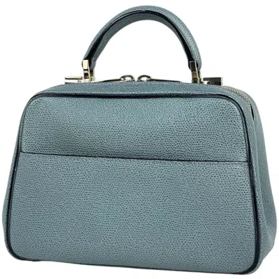 Pre-owned Valextra Blue Leather Shoulder Bag ()