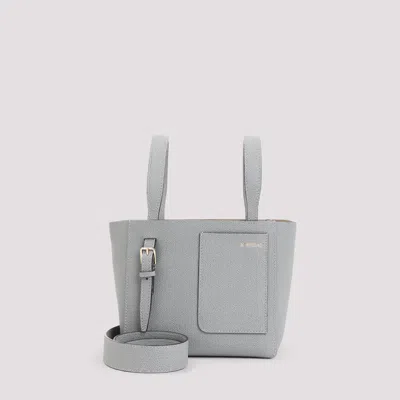 Valextra Blue Soft Bucket Micro Tote