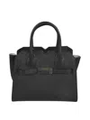Valextra Lock Strap Tote In Black