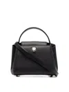 Valextra Brera Micro Leather Handbag In Black