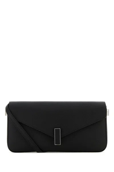 Valextra Black Leather Iside Crossbody Bag