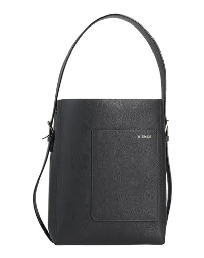 Valextra Borsa Secchiello Piccola Soft Woman Shoulder Bag Black Size - Calfskin