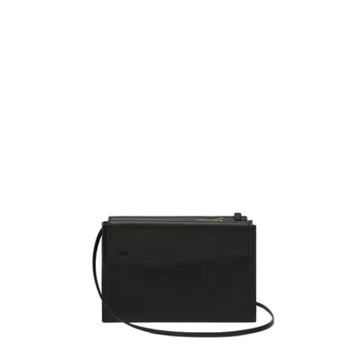 Valextra Borsa Trio Crossbody In Black