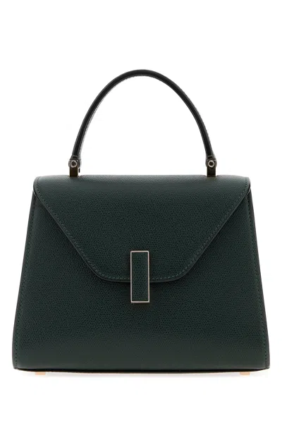 Valextra Bottle Green Leather Mini Iside Handbag