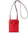 Valextra Brera B-tracollina Belted Leather Crossbody Bag In Red