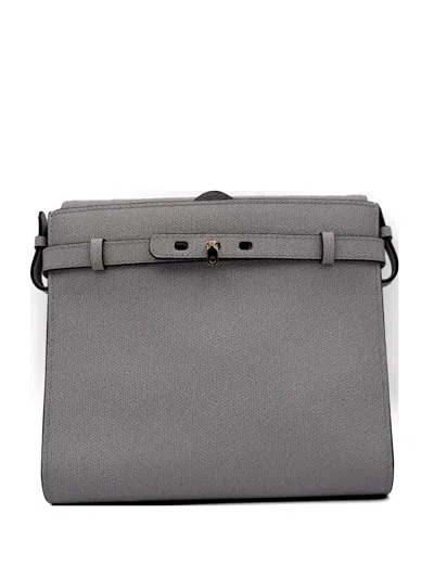 Valextra Brera B-tracollina Cross Body Bag In Gray