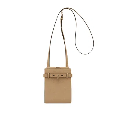 Valextra Brera B-tracollina Slim Crossb In Neutral