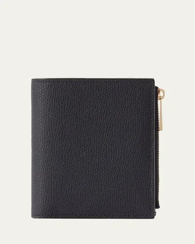 Valextra Brera Bifold Leather Wallet In Bnt