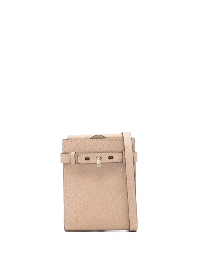 Valextra Brera Buckle Mini Bag In Nude
