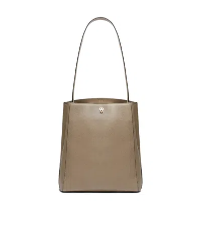 Valextra Brera Flip-lock Shoulder Bag In Brown