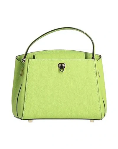 Valextra Brera Micro Woman Handbag Lime Green Size - Calfskin In Pink