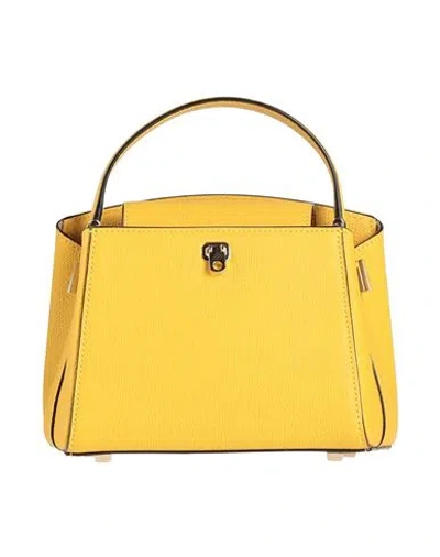 Valextra Brera Micro Woman Handbag Marigold Size - Calfskin In Yellow