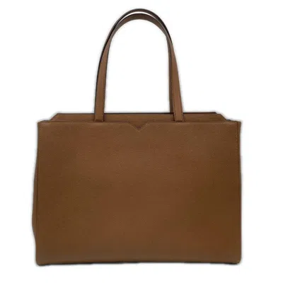Pre-owned Valextra Brown Leather Handbag Shopping Bag ()