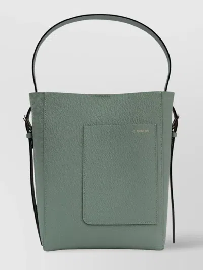Valextra Bucket Bags With Front Pocket And Top Handle
