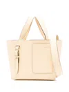 Valextra Micro Bucket Tote Bag With Adjustable Handles In Neutrals