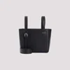 Valextra Mini Leather Bucket Bag In Black
