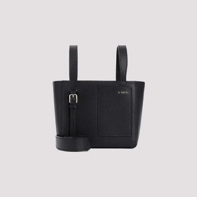 Valextra Bucket Mini Bag In Black