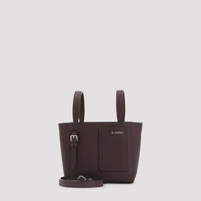 Valextra Bucket Mini Shoulder Bag In Brown