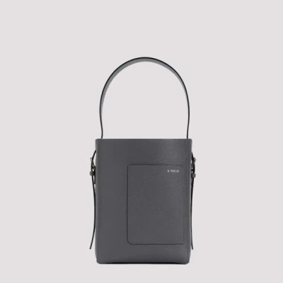 Valextra Bucket Small With Internal Pouch Unica In Black
