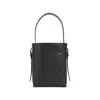 Valextra Structured Bucket Bag In Black Calf Leather In Black