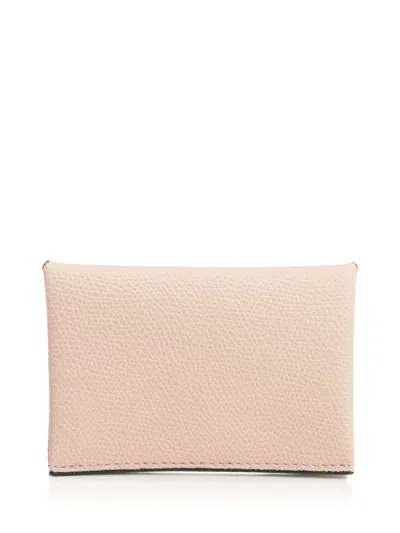 Valextra Button Card Holder Wallets Rose