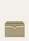 Valextra Calf Leather Card Holder In Vrjv Tundra Vanig
