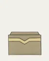 Valextra Calf Leather Card Holder In Vrjv Tundra Vaniglia