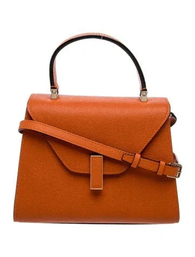 Pre-owned Valextra Calf Leather Iside Medium In Brown
