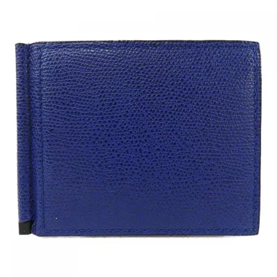 Pre-owned Valextra Card Case () In Blue