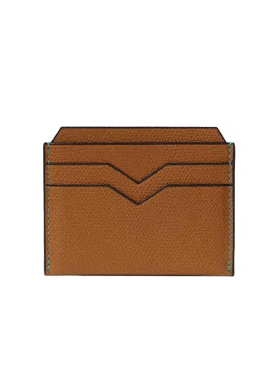 Valextra Card Holder In Avana