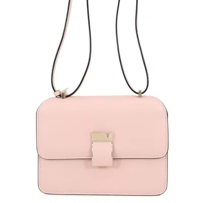 Pre-owned Valextra Champagne Gold Leather Shoulder Bag ()