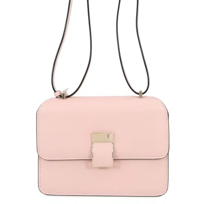 Pre-owned Valextra Champagne Gold Leather Shoulder Bag ()