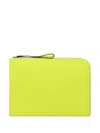 Valextra Citron Yellow Clutch In Yellow