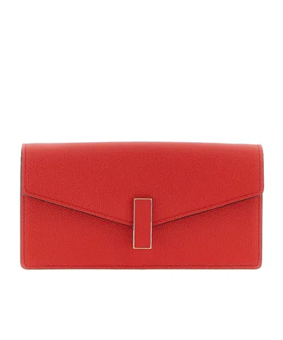 Valextra Clutch With Flap In Red