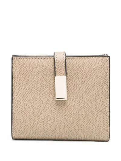 Valextra Coin-purse Wallet In Neutral