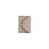 Valextra Leather Textured Wallet Gold Hardware In Neutral