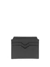 Valextra Calf Leather Card Holder In Black