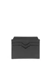 Valextra Calf Leather Card Holder In Gray