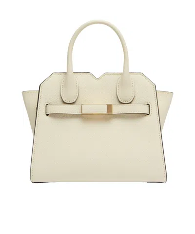 Valextra Double-handle Miniature Shoulder Bag In Nude
