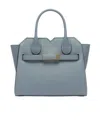 Valextra Double Handle Shoulder Bag In Gray